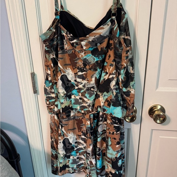 St. Tropez Metallic Geometric Romper Swimsuit! AMAZING! - Picture 2 of 10